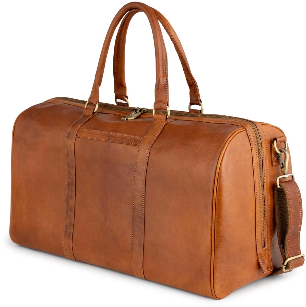 Solidchoice - Vintage Weekender Boston Reistas van Leer, 40L