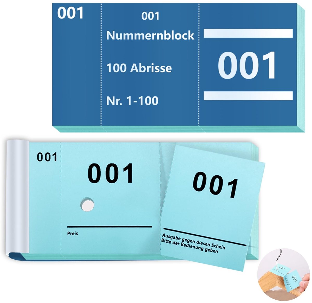 Solidchoice - Dubbele Nummerblokken 1-100 voor Tombola en Organisatie
