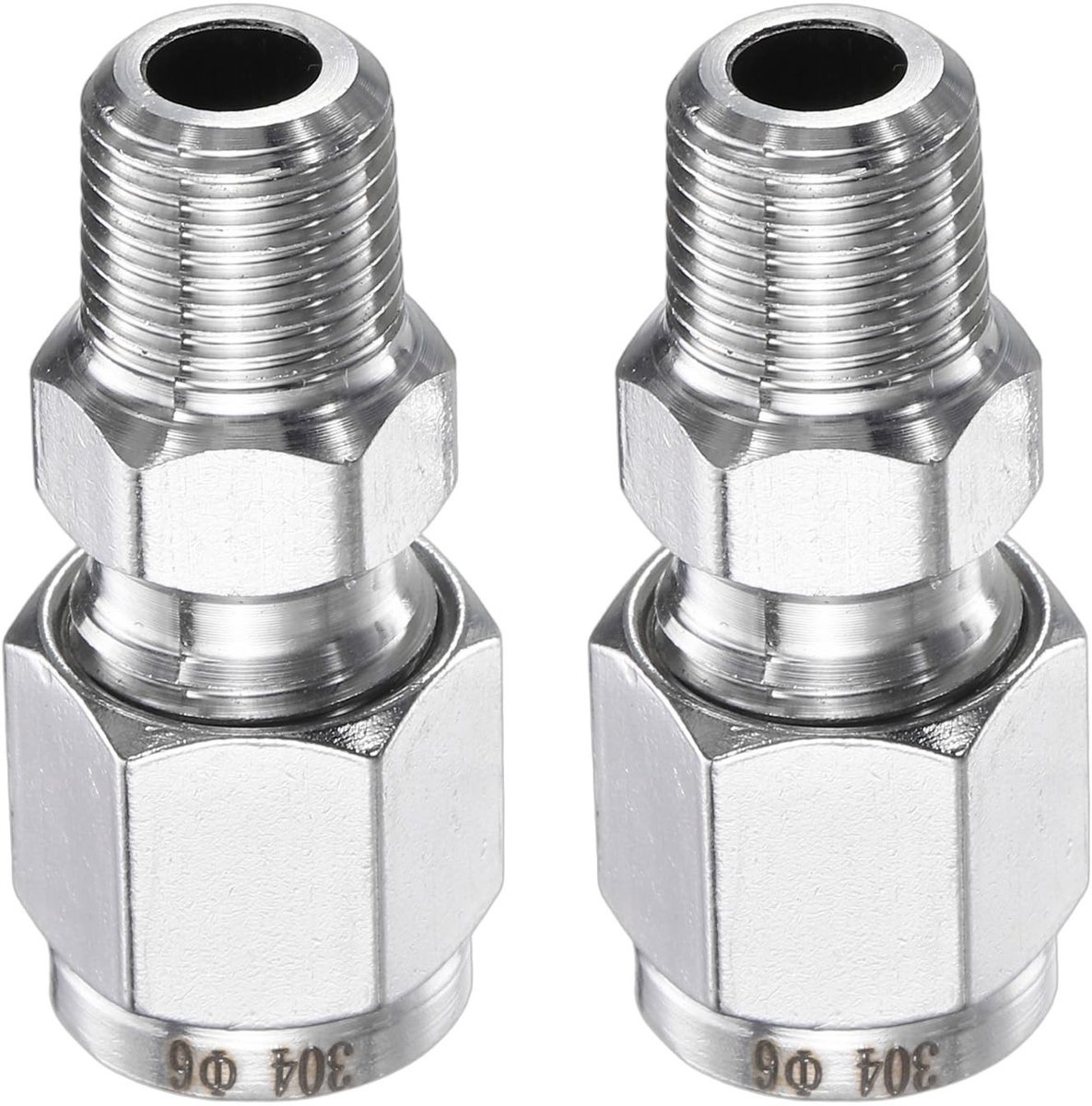 Solidchoice - Set van 2 RVS Compressie Connectoren voor Tu tubes