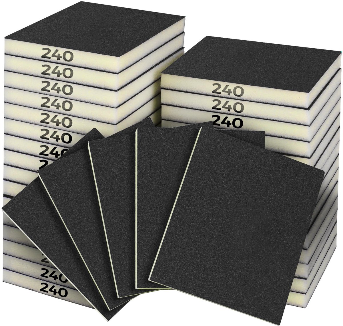 Solidchoice - 18 Stuks 240 Grit Schuurpads voor Hout, Plastic en Metaal