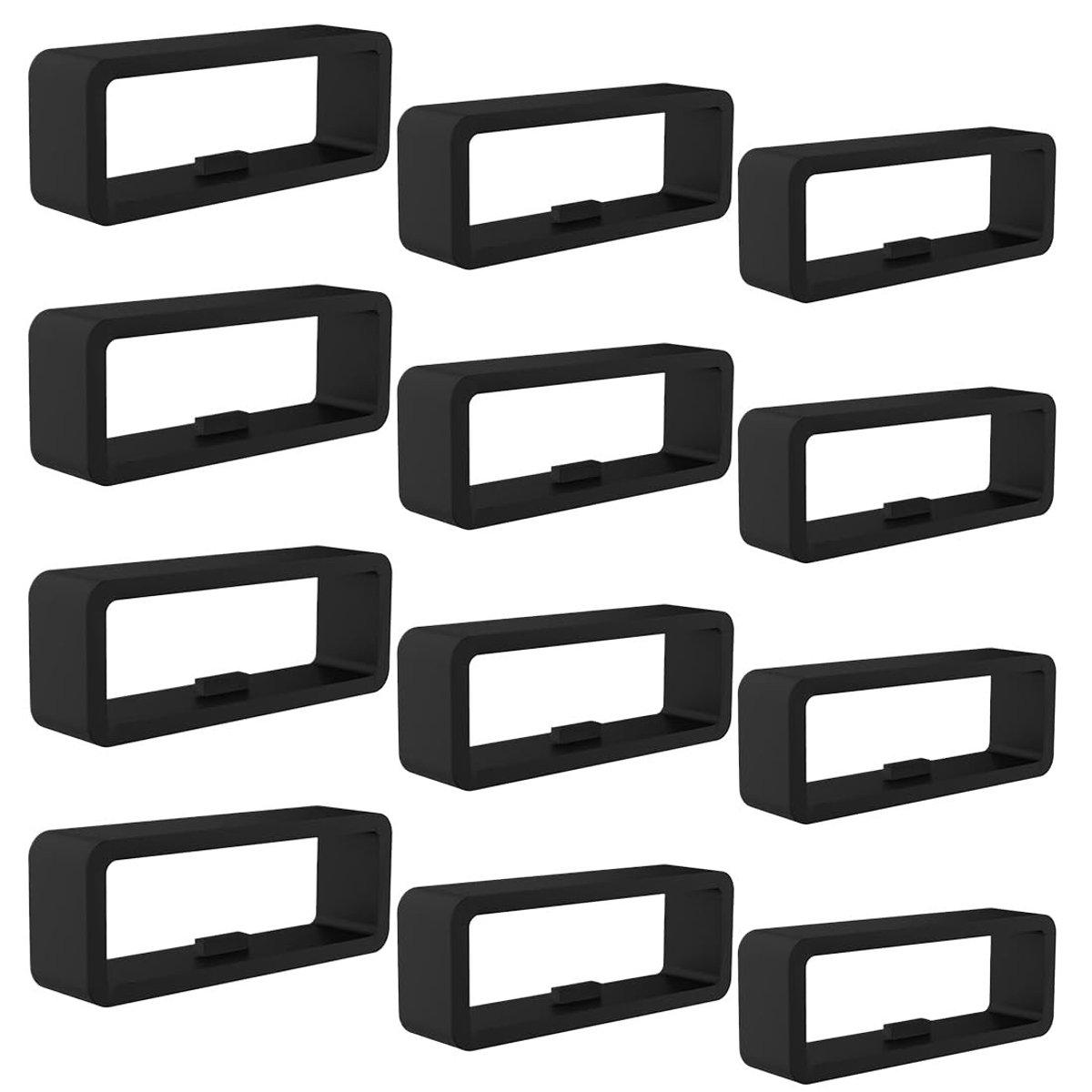 Solidchoice - Rubber Horlogebandlussen Set van 12 voor 18, 20 en 22 mm Bandjes