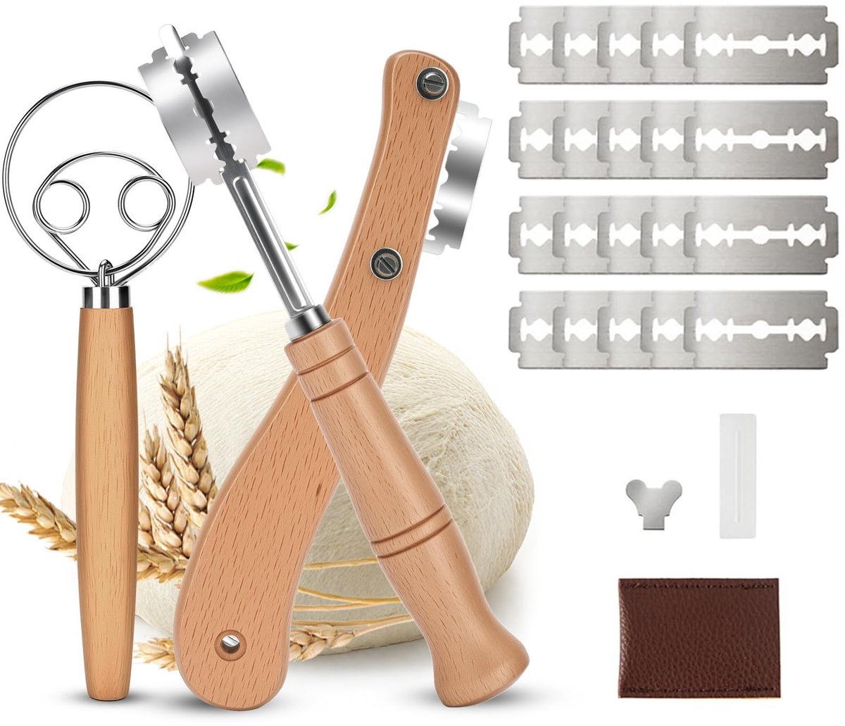 Solidchoice - Set van 3 Bäckermessen met Vervangbare Bladen voor Bakliefhebbers