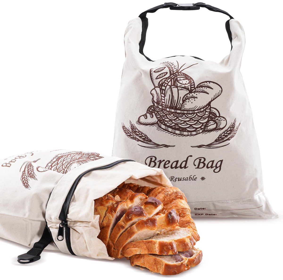 Solidchoice - Set van 2 Herbruikbare Bollen voor Broodopslag