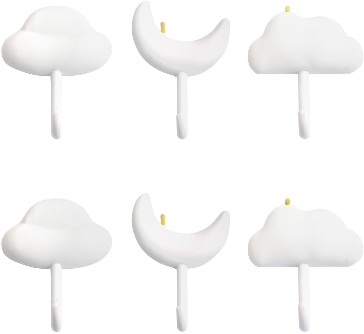 Solidchoice - 6 Pcs Decoratieve Wandhaakjes voor Sleutels en Accessoires