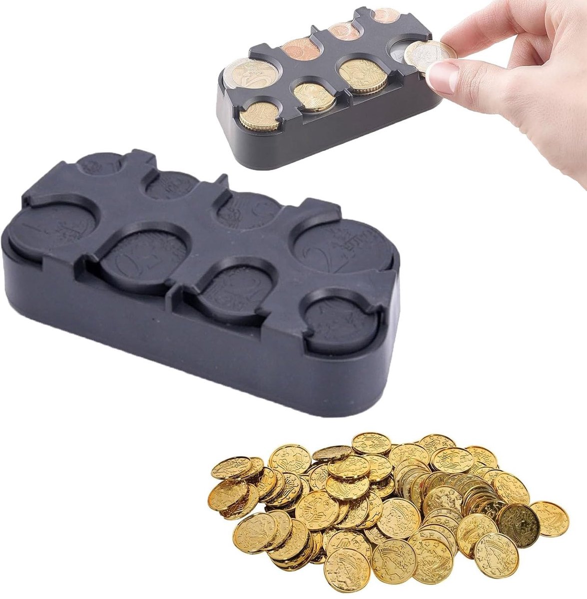Solidchoice - Praktische Muntdispenser met 8 Compartimenten