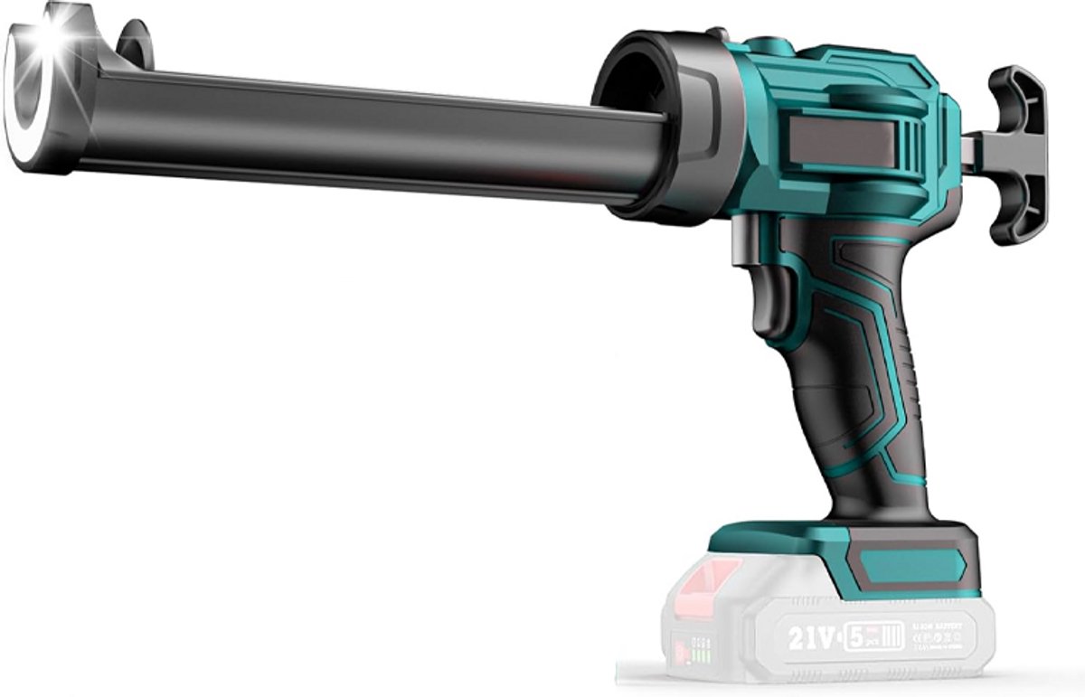 Kitpistool Elektrisch - 4 Versnellingen - Druppelbestendig - Compatibel met Makita-accu's - voor Lijmpatronen van 300 ML - Zonder Batterij