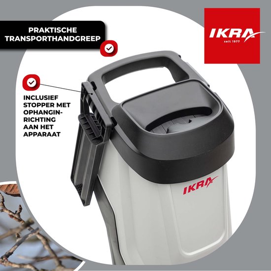 IKRA elektrische messenhakselaar IMH 2800 voor 45 mm takken, incl. opvangzak van 45 l & omkeerbare messen, 2.800 W — afbeelding 3
