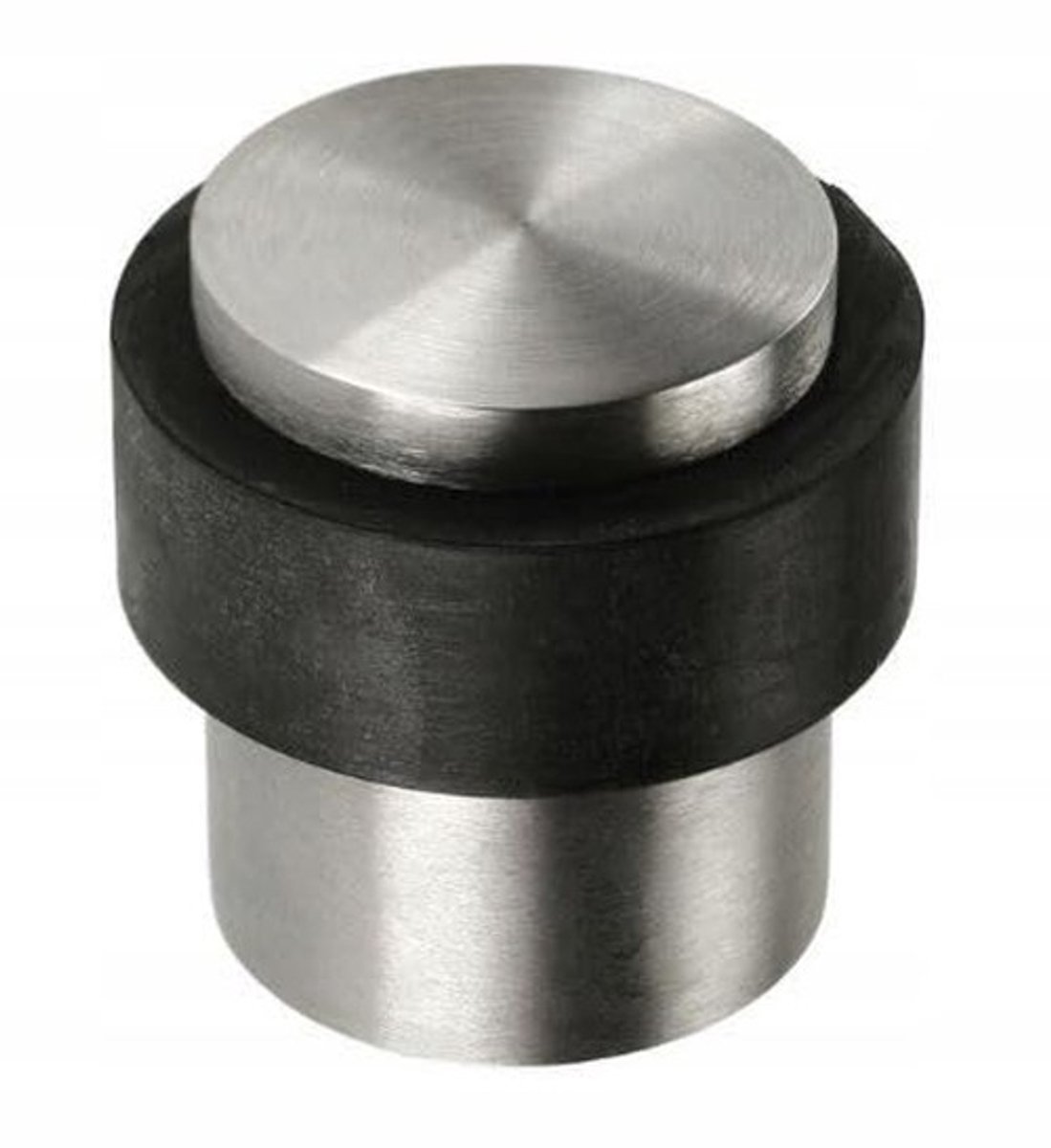 Solidchoice - Deurstopper van Roestvrij Staal met Rubberen Ring
