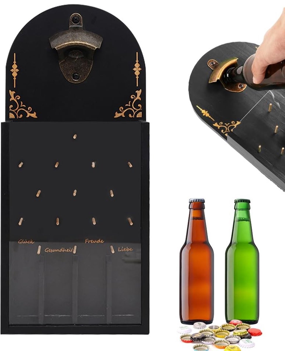 Solidchoice - Houten Flessenopener met Verzameltray