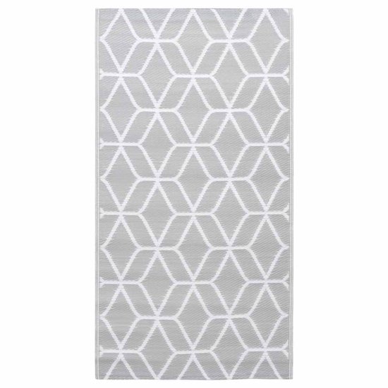 vidaXL Buitenkleed - 190x290 cm - Grijs - PP Tuintapijt - Buitentapijt - Terraskleed - Lounge Set - Outdoordecoratie van VidaXL — afbeelding 2