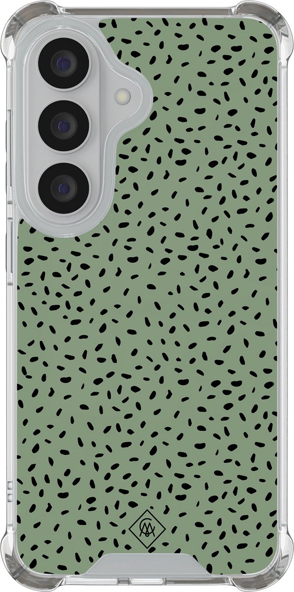 Casimoda® hoesje - Geschikt voor Samsung Galaxy S26 Plus - Green Confetti - Shockproof case - Extra sterk - TPU/polycarbonaat - Groen, Transparant