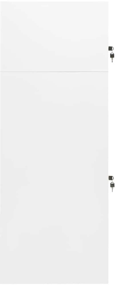 vidaXL - Zadelkast - 53x53x140 - cm - staal - wit van Vidaxl — afbeelding 4