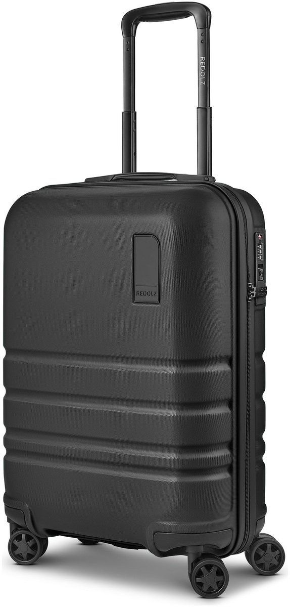 Redolz Pro ABS 4 wielen Cabinewagen 53 cm - Harde bagage - TSA slot - black