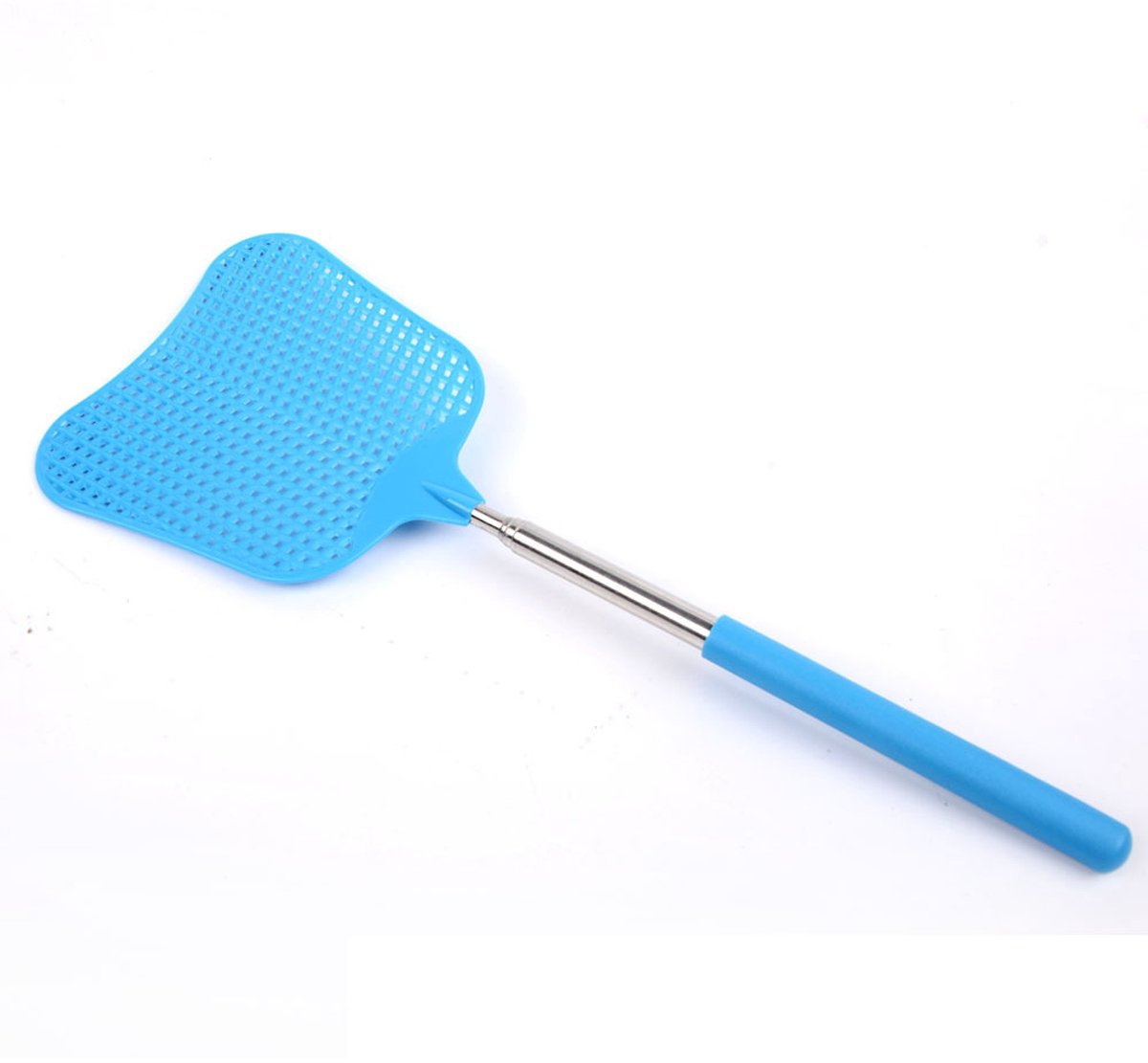 2 Uitschuifbare vliegenmeppers – Duurzaam, slagvast kunststof – Breukbestendig – Geschikt voor binnen, terras, tuin en buiten – Uitschuifbaar tot 55,5 cm.