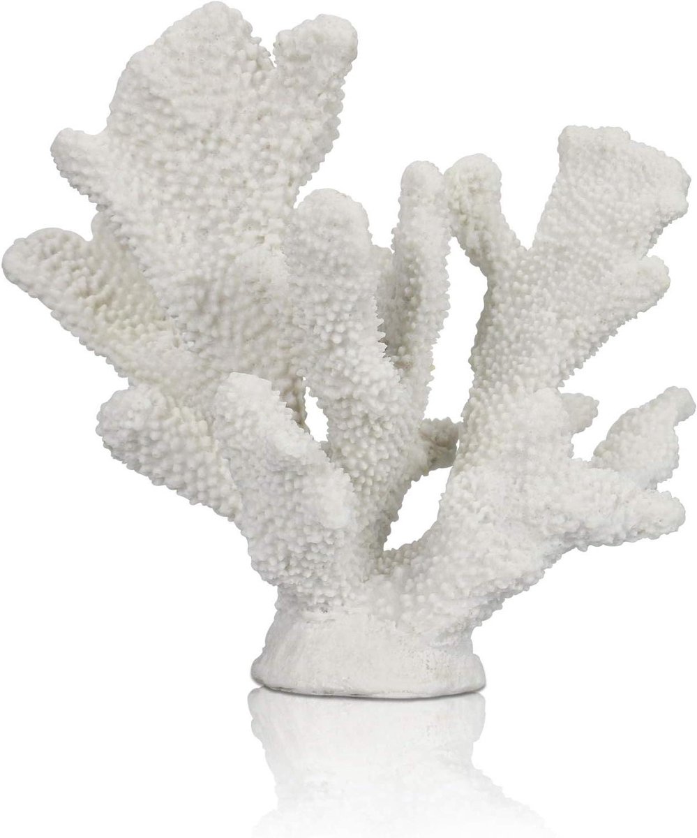Kunstkoraal Decoratie - Hars Beeldje - Huis Aankleden - Handgemaakt Uniek Werk - 208 cm Hoog - Wit