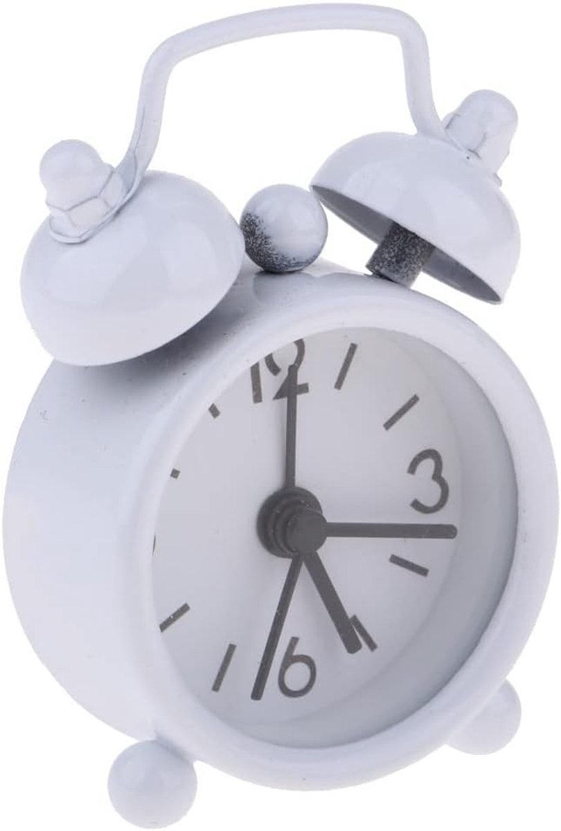 Analog Mini Nostalgic Alarm Clock, Bed Alarm Clock with Loud Alarm, Retro Design, Analog Alarm Clock, Noiseless, No - ShopVlot