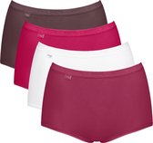 Sloggi Basic+ Maxi C4P Dames Onderbroek - ROOD BRUIN COMBINATIE