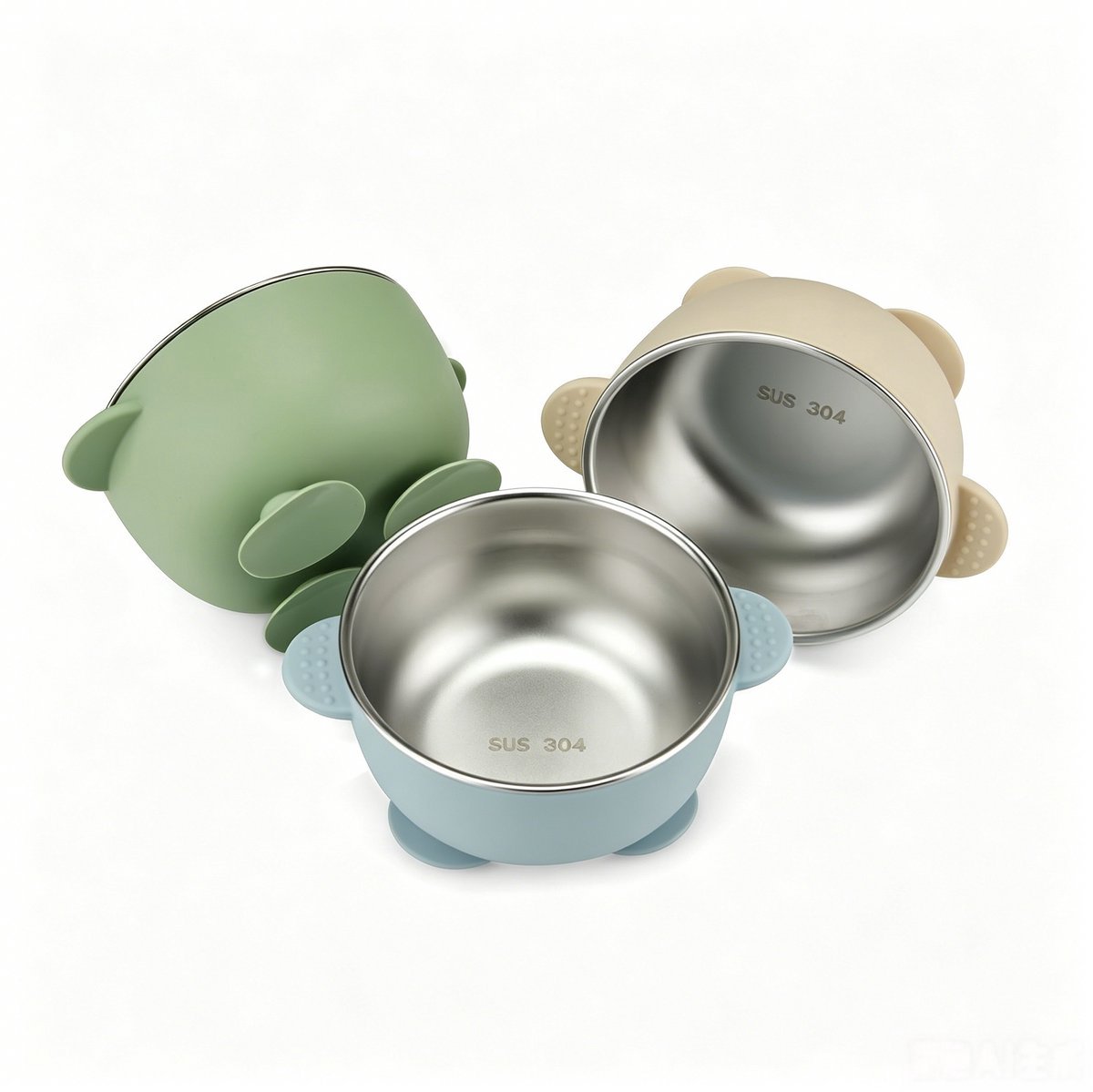 Casalora Kinderbord Set 3‑delig – Roestvrij Staal – BPA‑vrij – Antislip – Vaatwasmachinebestendig - voor Peuters en Kinderen