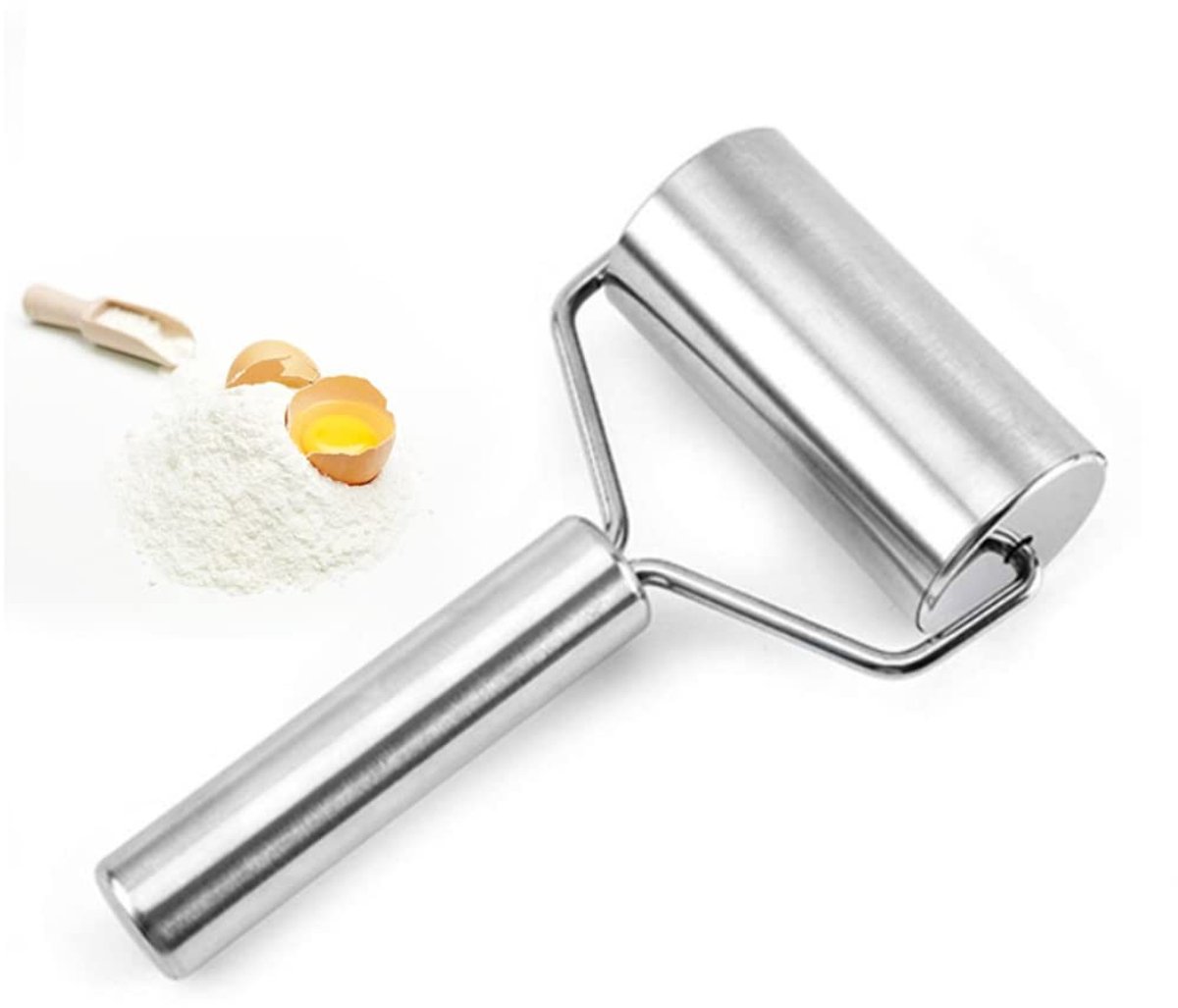 Solidchoice - Roestvrijstalen Deegroller voor Perfecte Bakresultaten