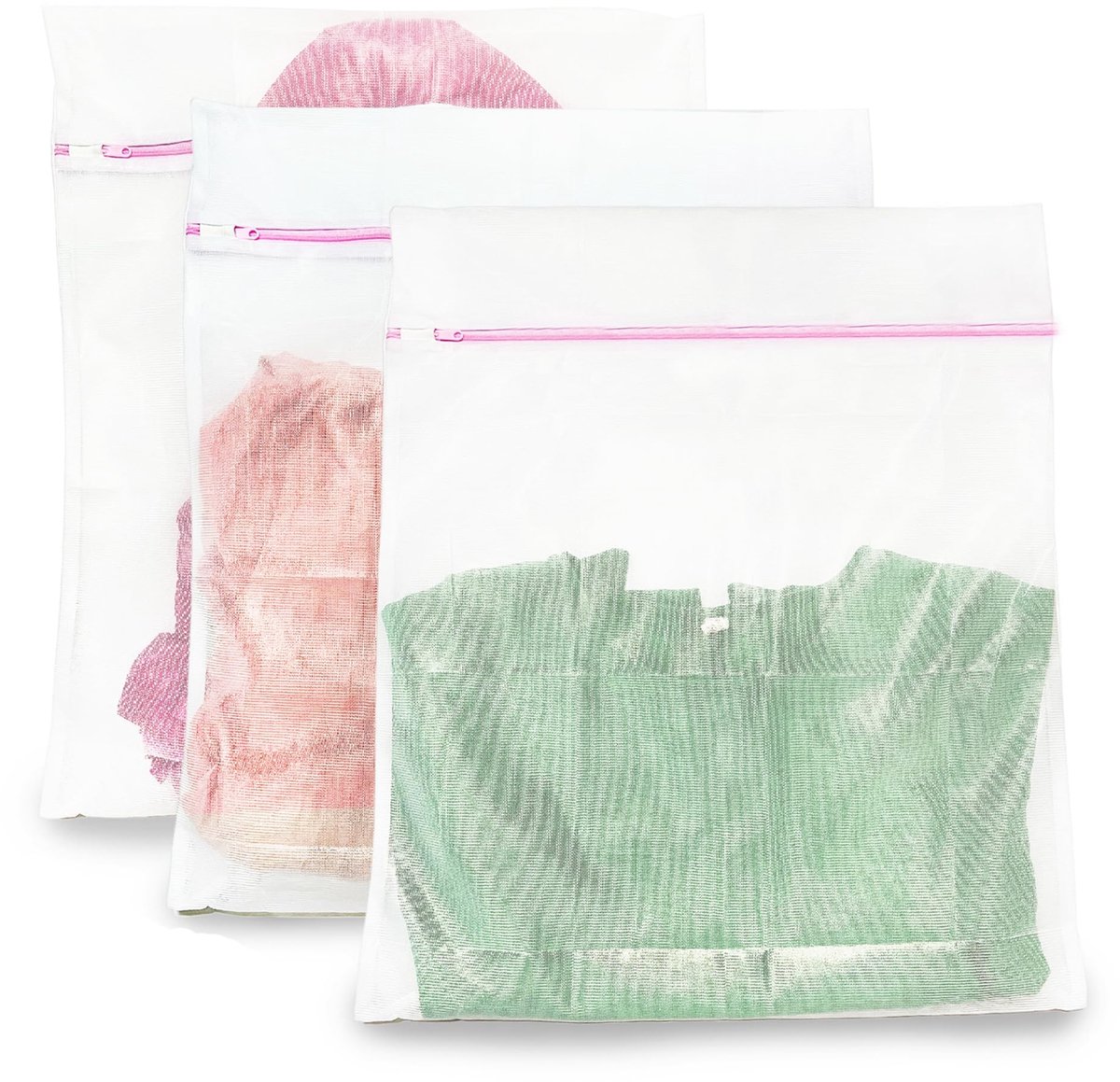 Solidchoice - Set van 3 Wasnetten voor de Wasmachine met Ritssluiting