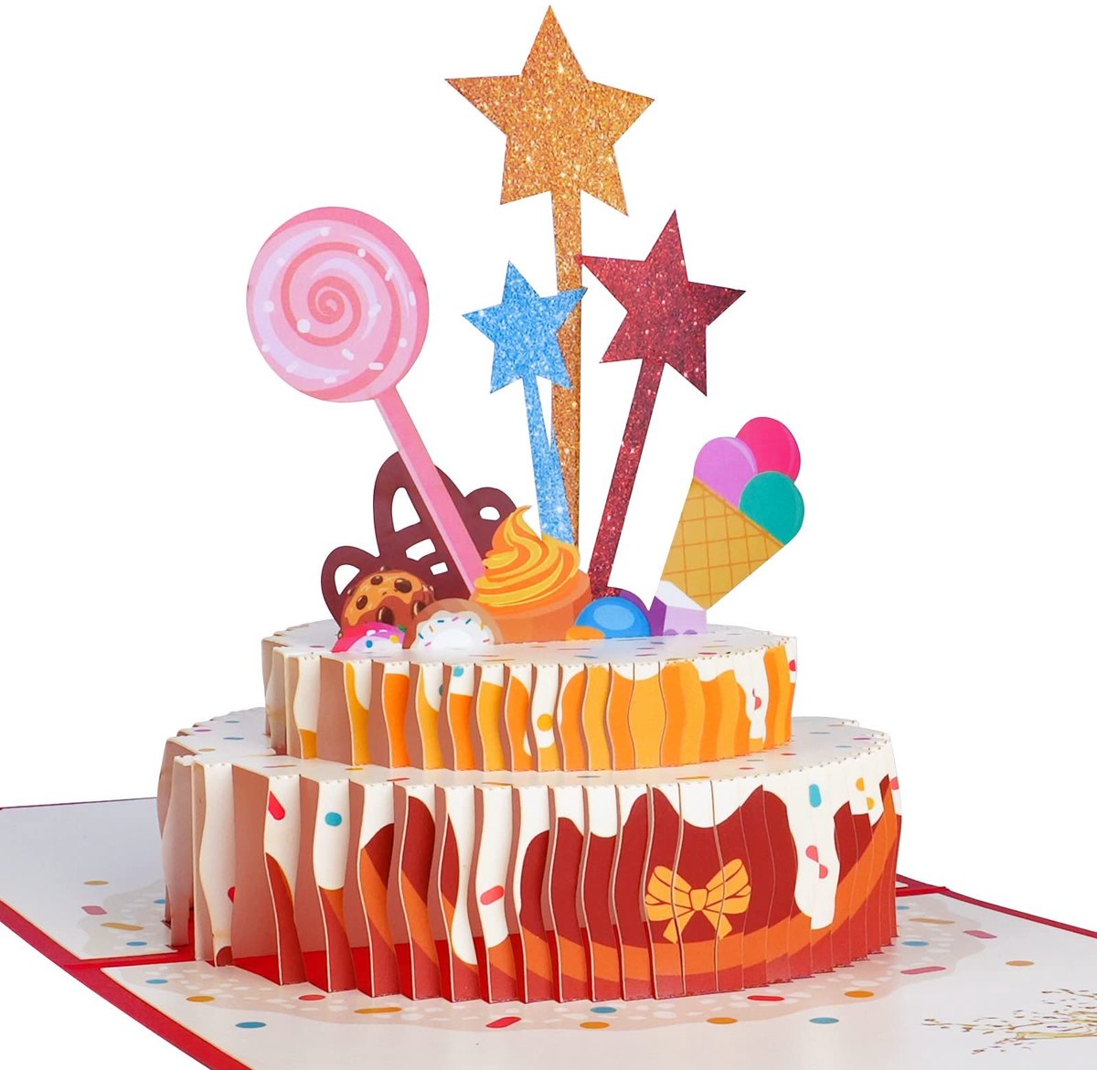 Solidchoice - 3D Pop-up Verjaardagskaart, Uniek Cadeau met Envelop en Papierjam