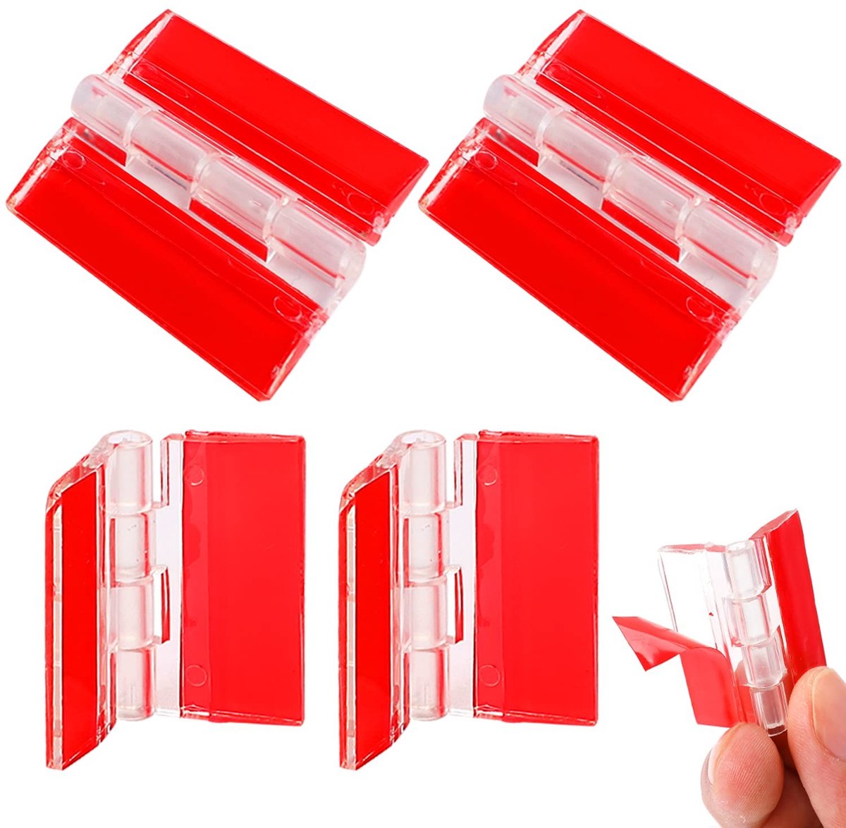 Solidchoice - Set van 4 Transparante Acryl Scharnieren voor Meubel DIY