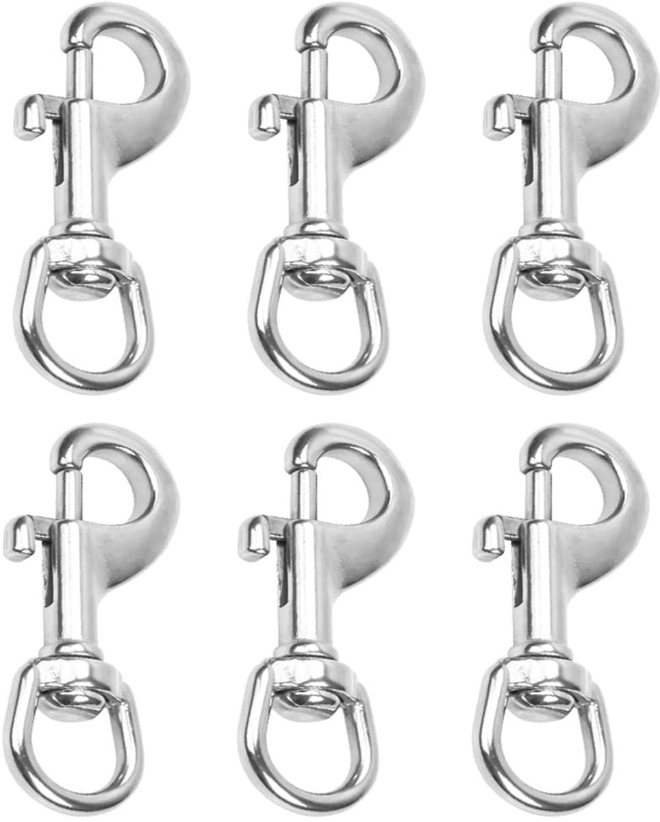 Solidchoice - 6 Stuks Zware Roestbestendige Veerhaken - Multifunctionele Hondenriem haken - Zinklegering - Perfect voor Kamperen en Picknicken - Ideaal...