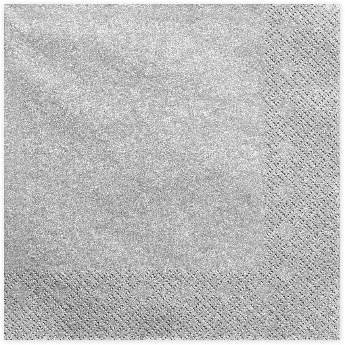 Solidchoice - Verpakking met 20 Zilveren Servetten, 33 x 33 cm