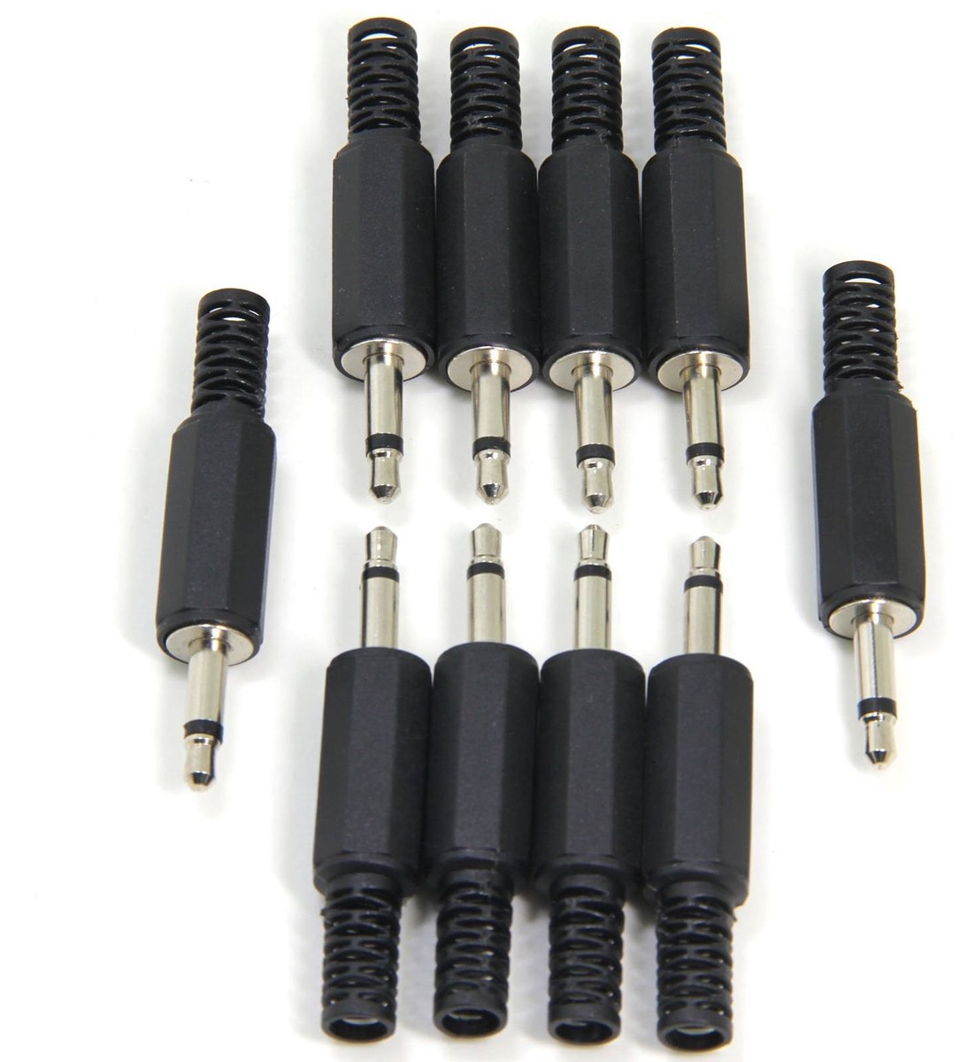 Solidchoice - 10 Stuks 3.5mm Male TS Audio Connector voor Hoofdtelefoon Reparatie