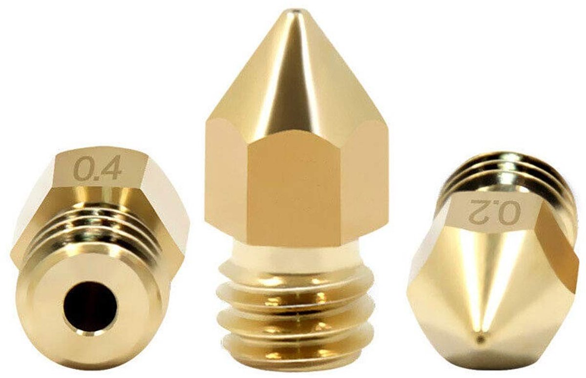 Solidchoice - 3D Printer Brass Extruder Nozzle - Verstelbare Printkop met 3 Maten