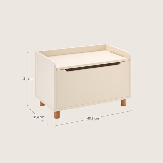 Petite Amélie Houten speelgoedkist Lune - Beige — afbeelding 3
