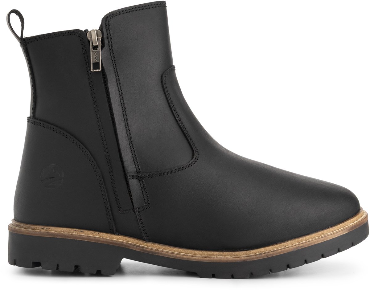 Travelin’ Brunoya Dames Enkellaarzen Wol gevoerd Zwart