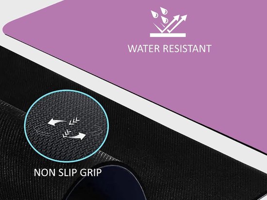 Premium yogamat - Fitness mat - Thuis sporten - Anti-slip design - Extra groot - Paars van premium — afbeelding 4