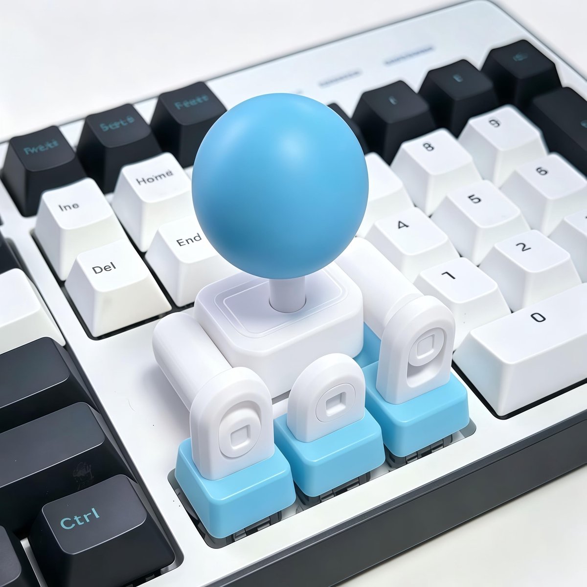 Toetsenbordjoystick - doe-het-zelf 3D-geprinte arcade battlestick-adapter voor WASD-toetsen in-game bewegingsbesturingsmodule retro