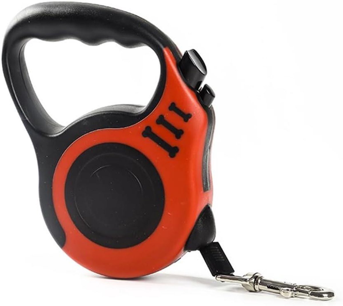 Intrekbare Hondenlijn - Hondenriem Telescopisch - Honden Uitlaatservice - Ergonomisch Handvat - 3 meter - Red bone