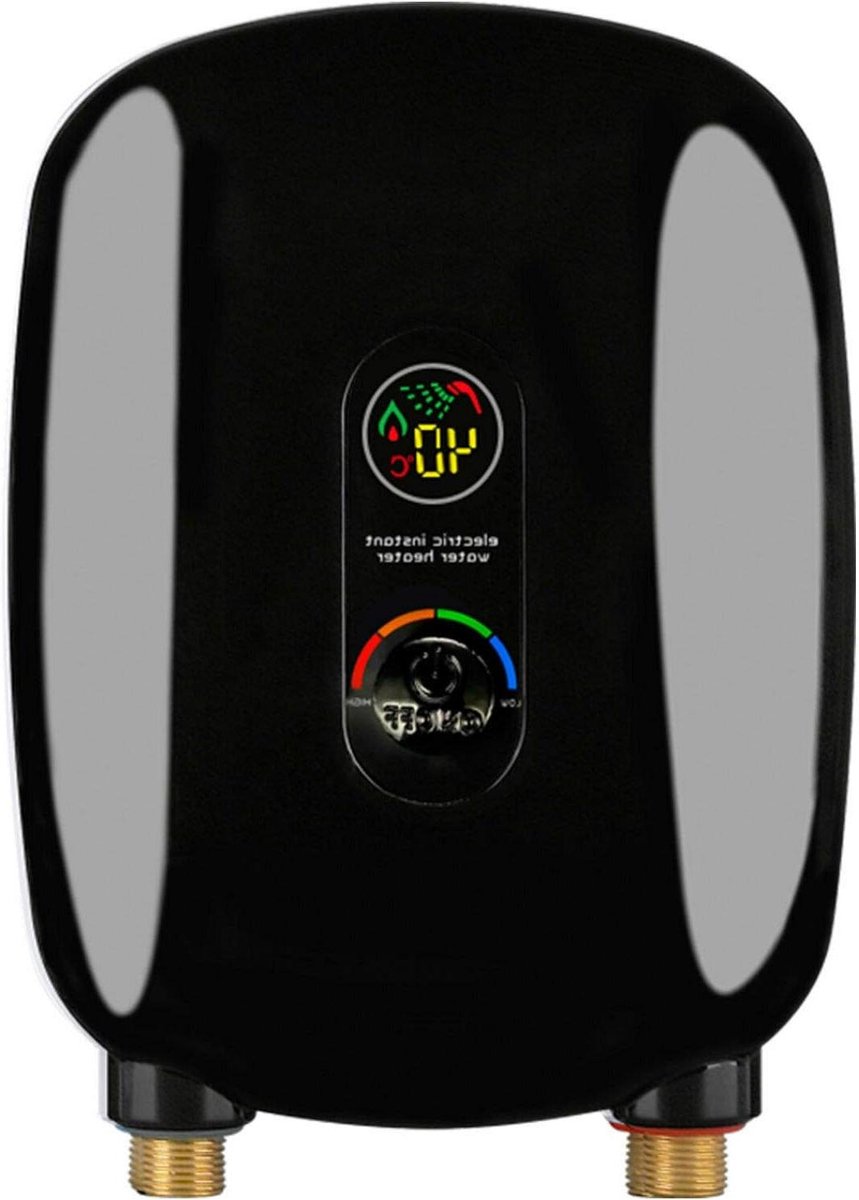 Elektrische Doorstroomverwarmer - Mini Boiler - Direct Warm Water - LCD Display - 6500 Watt - Zwart