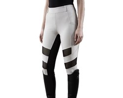 Rijlegging met siliconen grip - gaas - full seat - rijbroek - grijs - zwart - rijbroek - maat XL