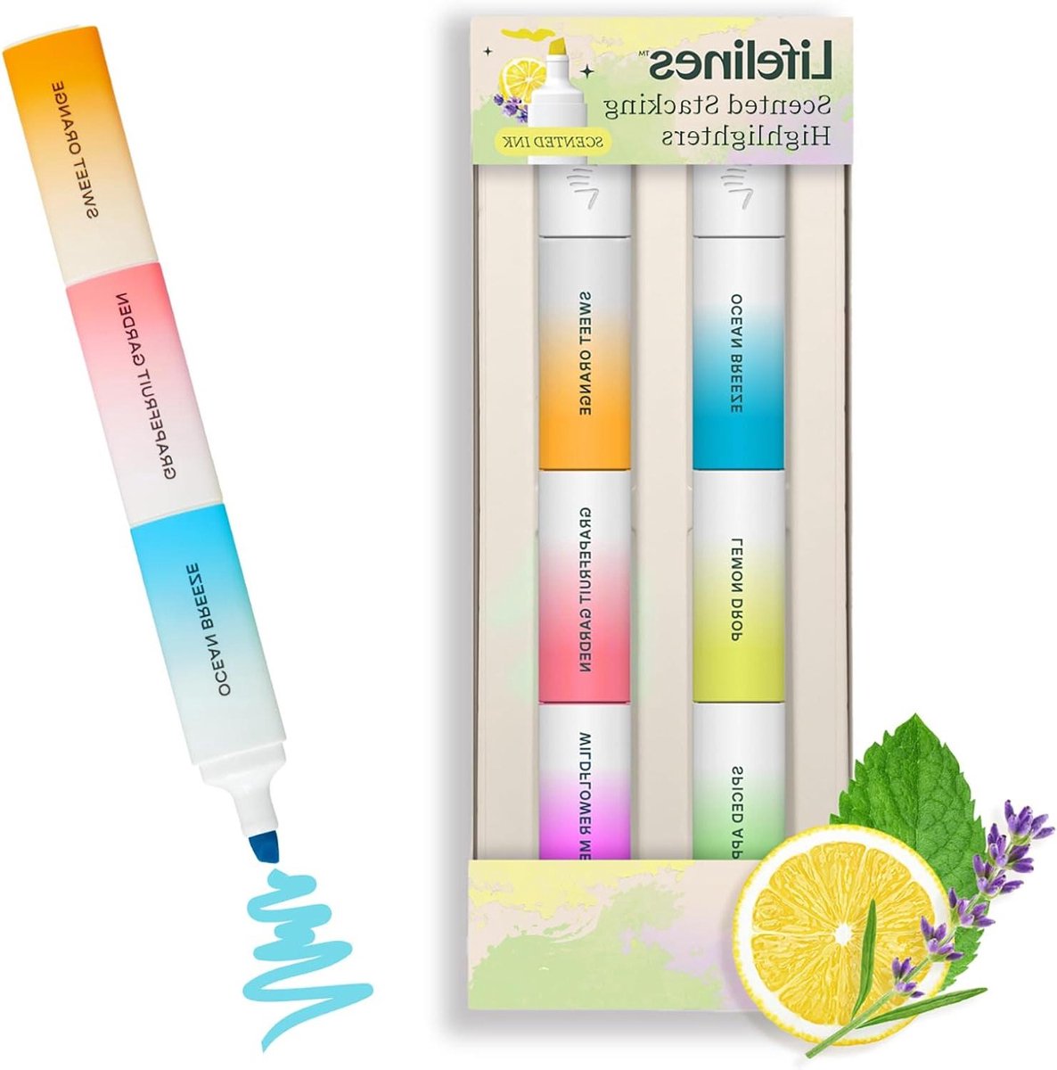 Geurende Stapelstiften - Aroma Markers - Studie Hulpmiddelen - Mix en Match - 2 Stuks - Meerkleurig