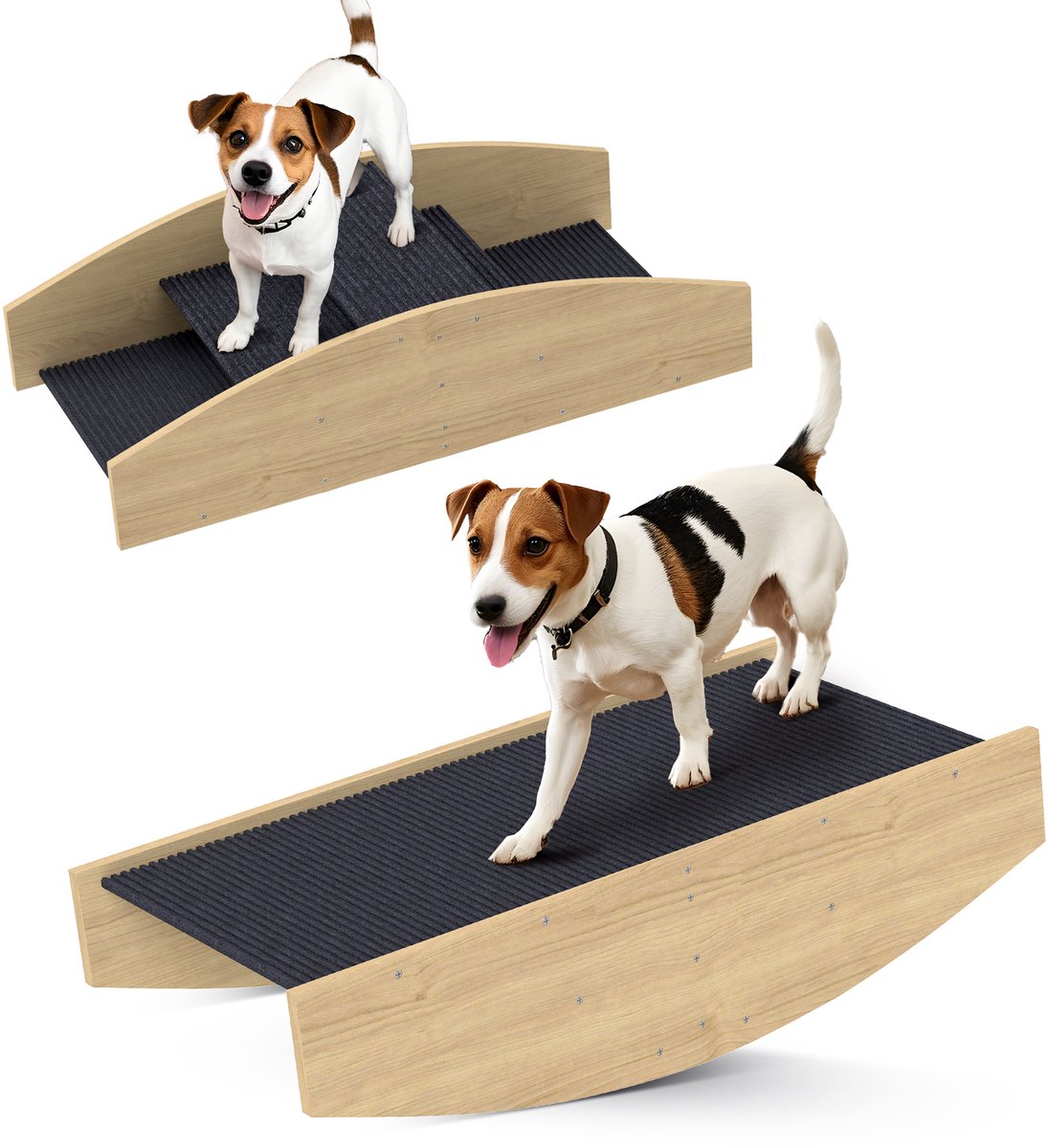 PawHut Pet Agility Wip - Vurenhout - 80 x 39,5 x 20 cm - Natuurlijk hout