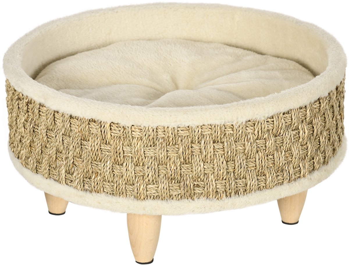 PawHut-huisdierenbed - Pluche (100% polyester) - 48x48x24,5 cm - Beige