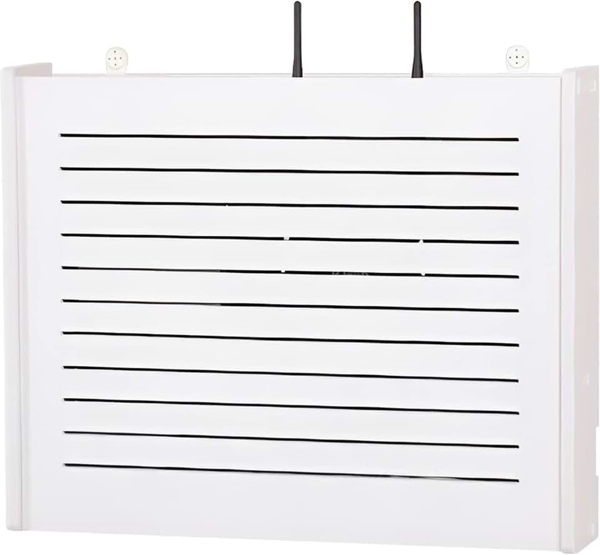 Multimedia-aansluitdoos blokkeerbox opslagvrije opbergdoos voor WLAN-router WLAN-rek wanddecoratie (kleur: wit, grootte: 44 * 9,5 * 36cm)