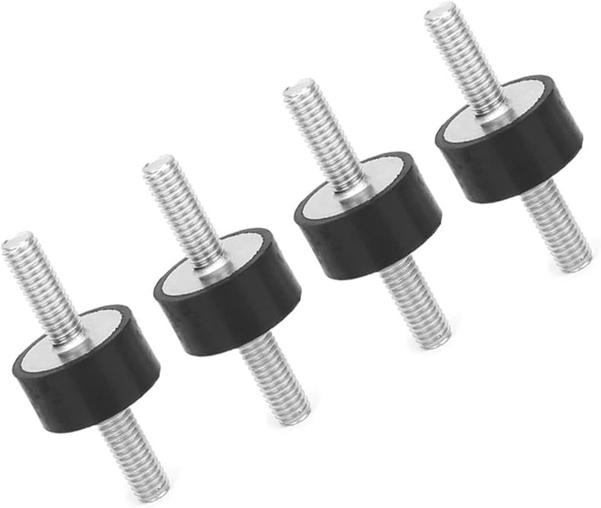 4 Stuks M6 Rubberen Steunen Mannelijke Anti-vibratie Silentblock Autobootspoelen, Verminderen Geluid en Schokken Effectief met Dempingselementen en Dynamische (VV20*10 M6*18)