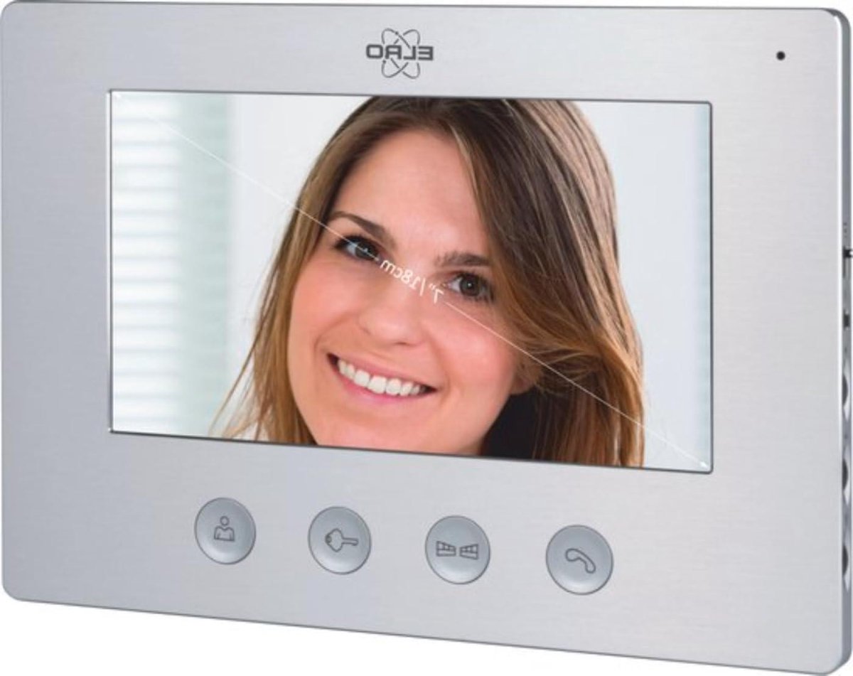 Extra Monitor - Video Intercom Monitor - Bezoekers Herkennen - 1080P Full HD Resolutie - 7 inch - Zilver