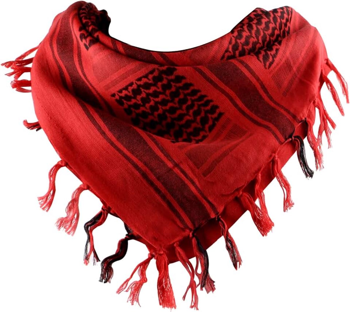 Scarf Military Tactical Desert Keffiyeh Scarf Head Neck Scarf Cotton 43x43 inches Colorful Arab Scarves Wrap with Tassel for Men & Women
