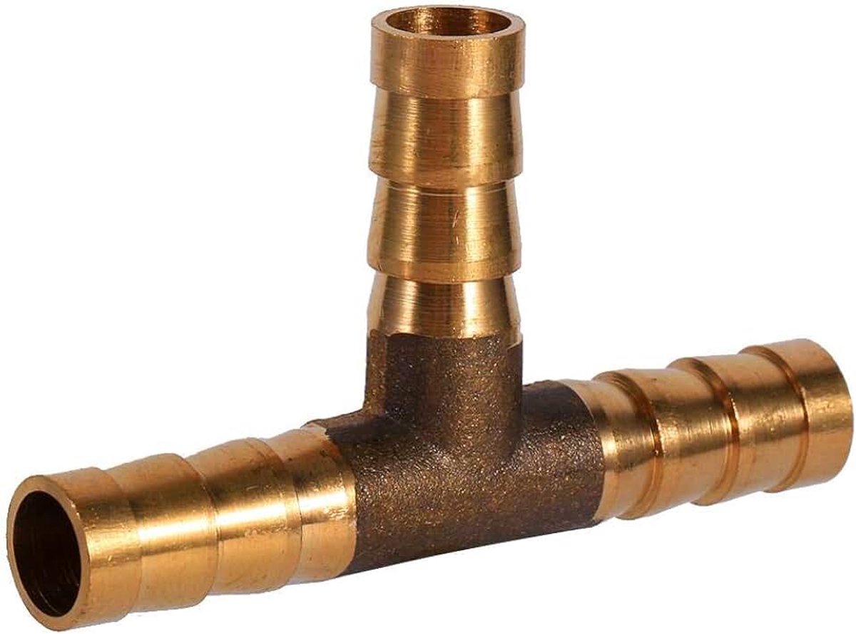 3 Way Slang Joiner, Nieuw Messing T Stuk 3 Way Brandstofslang Joiner Connector Voor Perslucht Olie Gas Pijp(8mm)