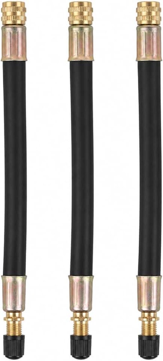 3 stuks flexibele bandventielverlenging, ventielverlenging, autoventiel, ventielverlenging voor auto, motorfiets, e-scooter, vrachtwagen en fiets, 210 mm voor eenvoudig vullen van banden
