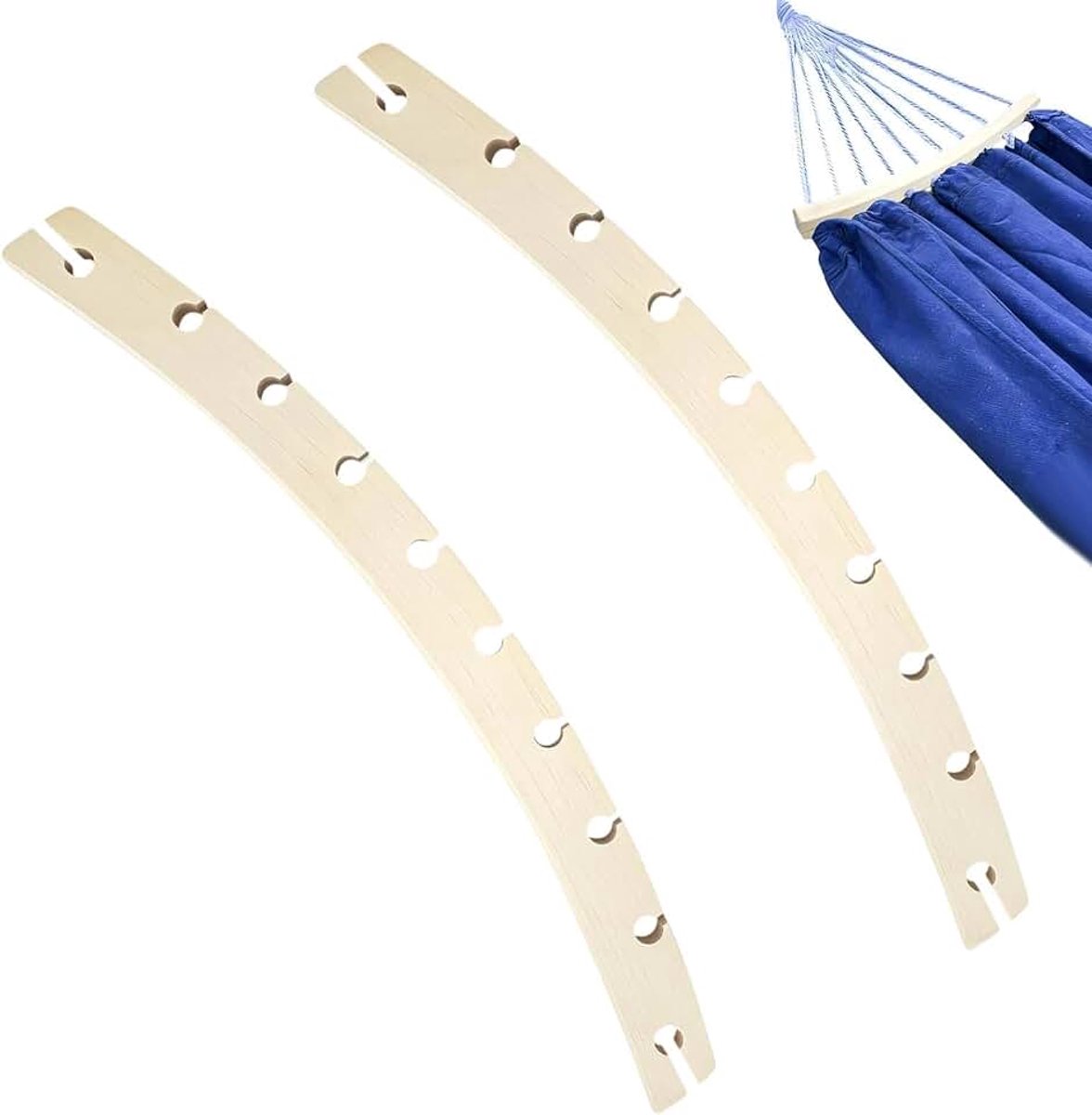 Hangmat Spreiderstang Vervanging 2 Stuks Schommel Met 10 Gaten Houten Palen | Hangmat Dwarsstangen Vervanging voor Buiten Terras Camping Balkon Tuin