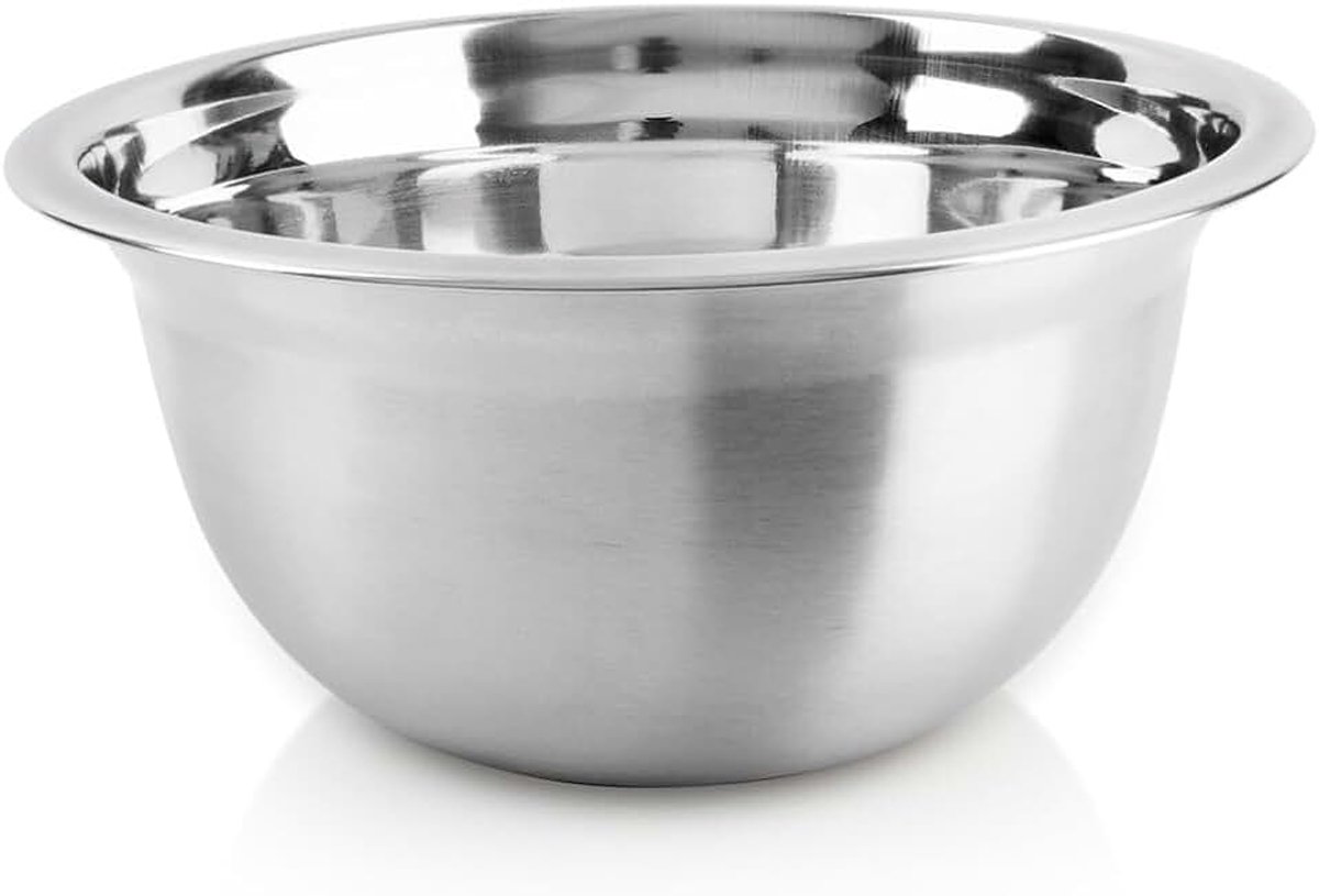 Keukenkom van roestvrij staal, 20 cm, mengkom 1,7 l, slakom van staal, serveerkom, bakkom, mat oppervlak, vaatwasmachinebestendig