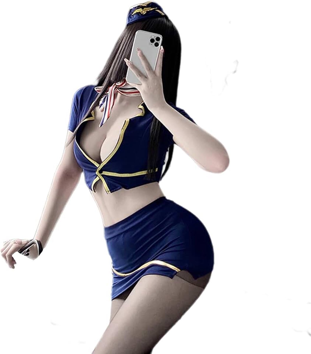 Sexy vlucht Attendant Stewardess kostuum voor vrouwen racerkostuums Halloween cosplay lingerie party outfit