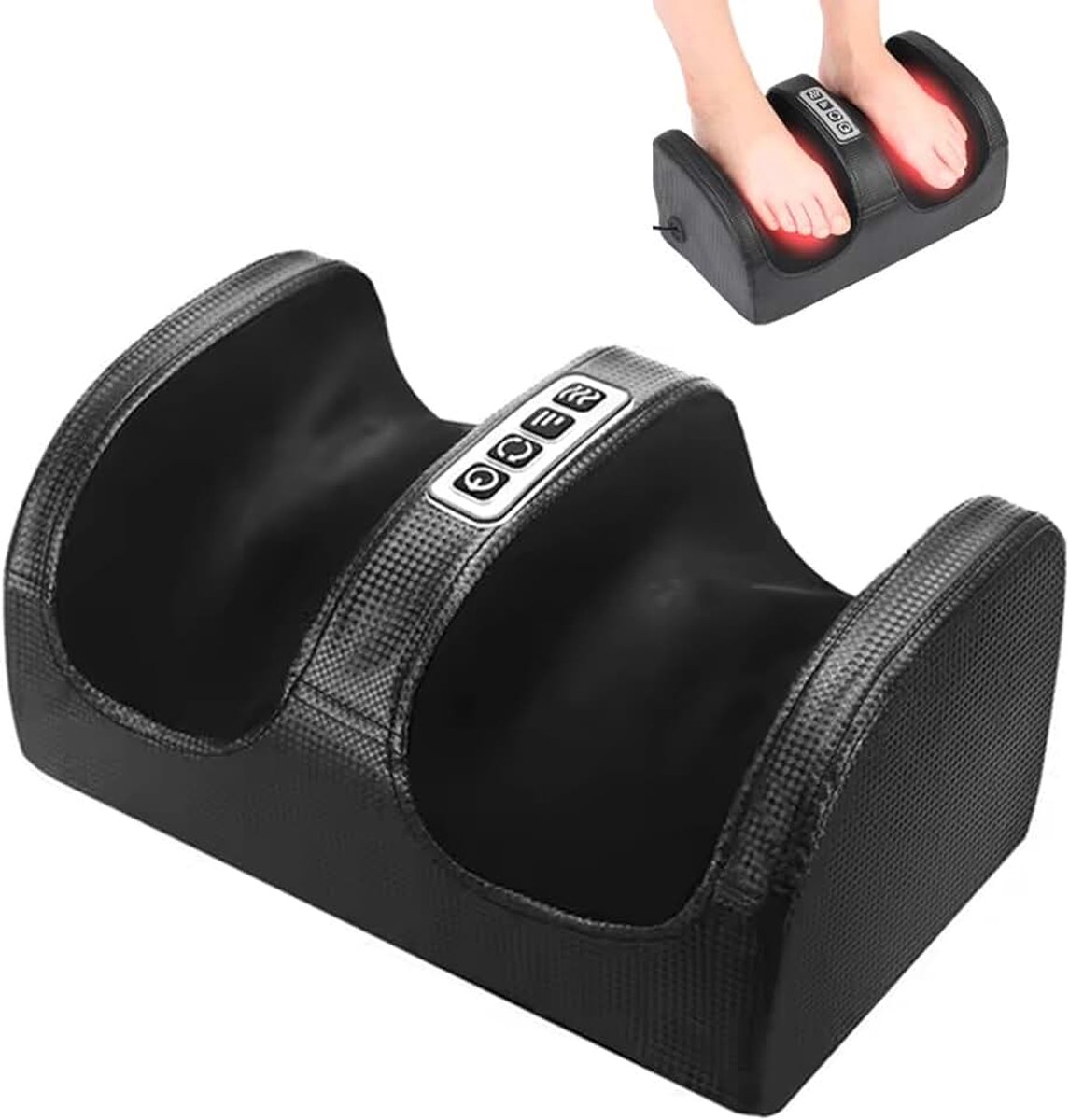 Shiatsu voet- en beenmassageapparaat met warmte, beenmassageapparaat, diepe weefselmassage, massagerollen, verbetering van de doorbloeding, cadeau voor mama, papa en vrienden